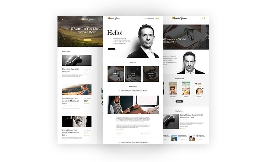WordPress theme for writers and authors