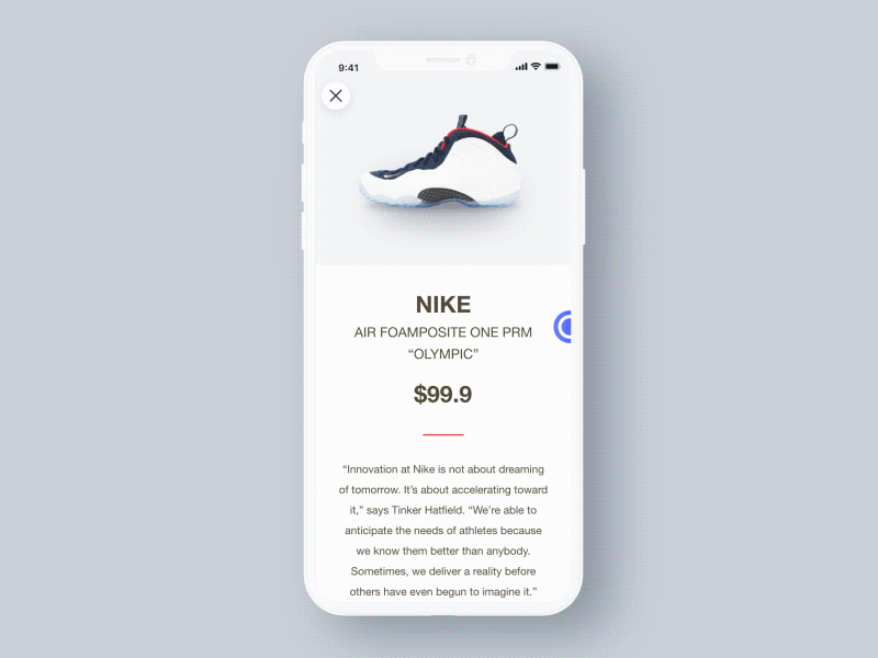 Online Shop in mobile version